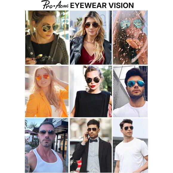Classic Aviator Sunglasses for Women & Men Glass Lens Metal Frame UV400 Driver S - Picture 2 of 5